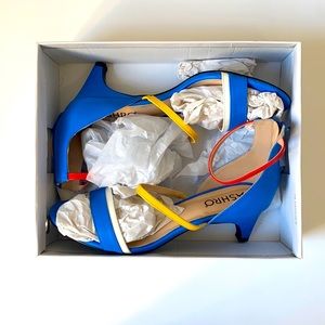 Women’s Ashro Blue Sandals with a Heel: Women’s 11